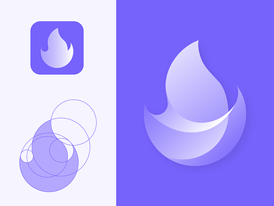 fire icon | Grid app app design brand design brand identity branding design fire flat future grid icon logo mark vector web