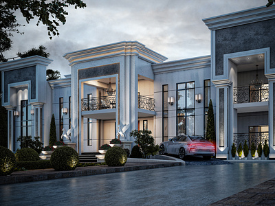 NeoClassical Exterior Villa architecture architecture design exterior exterior villa ksa neoclassical render