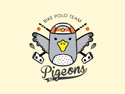 Riding Pigeons Logo animal bikepolo logo pigeon pigeons