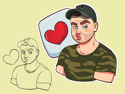 Cute couple sticker No1