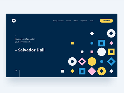 Visual Direction I abstract color flat design geometric illustration layout minimal pattern shape typography web design website