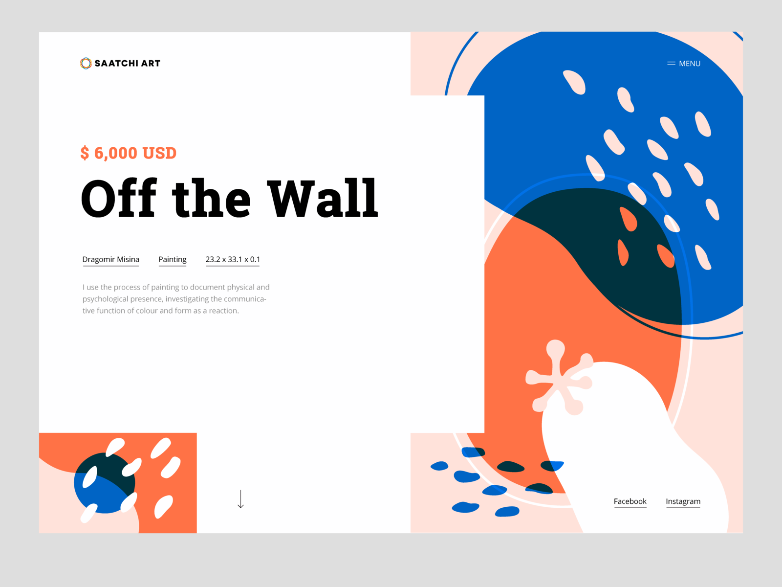 Saatchi Art Redesign By Julia Packan On Dribbble   Saatchi Art Online Art Gallery Landingpage 01 4x 