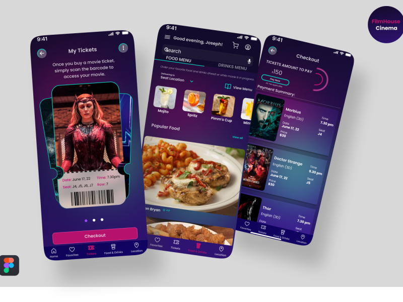 Filmhouse Cinema App by Onome Amiaka on Dribbble