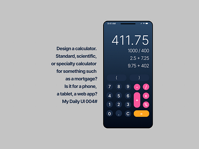 My First Phone Standard Calculator Design #DailyUI #Figma