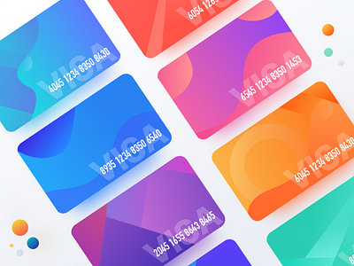 Bank card bank card，color，the gradient