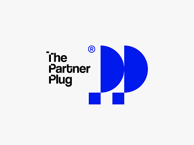 The Partner Plug logo logotype monogram p pp simple