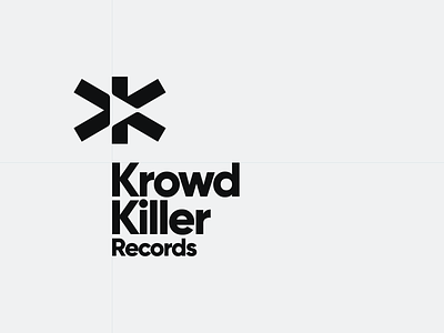 KK Records bold design logo logotype monogram simple