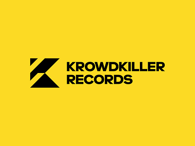 KK Records bold branding design icon logo logotype monogram simple wordmark