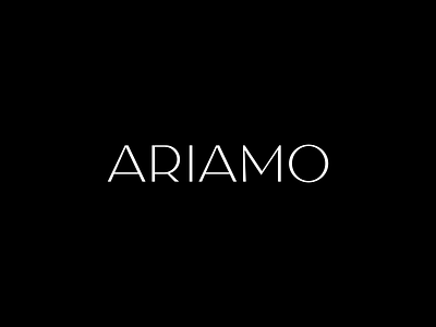 ARIAMO bold branding design logo logotype monogram simple typorraphy wordmark