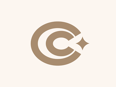 CC bold branding c cc design icon logo logotype monogram simple star
