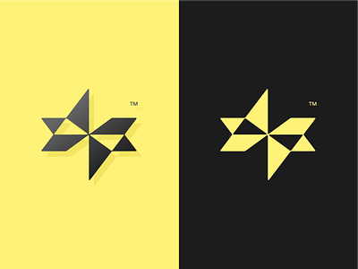 Logo Star bold branding logo logotype monogram simple star
