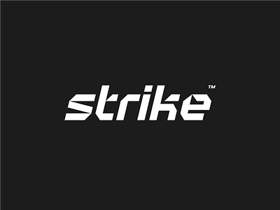 Strike bold branding logo logotype simple typography wordmark