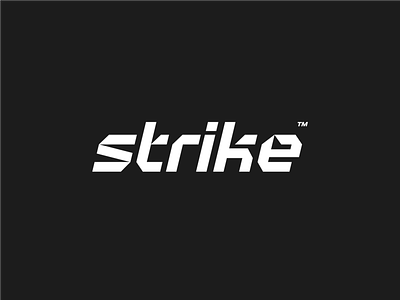 Strike bold branding logo logotype simple typography wordmark