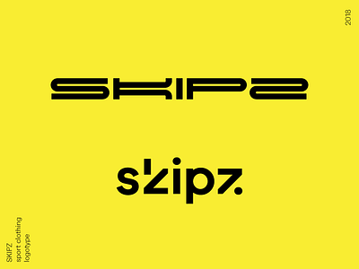 Skipz bold font logo logotype simple typo logo