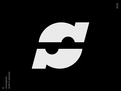 S bold circe design icon logo logotype monogram s simple