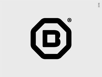 B b bb bo bold box design hexagon icon logo logotype monogram ob simple