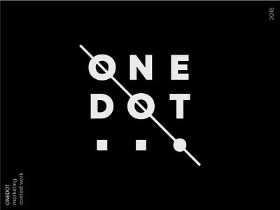 Onedot bold design dot icon logo logotype monogram simple