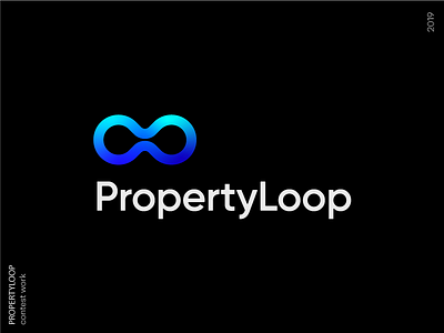 PL bold design icon logo logotype loop monogram property simple