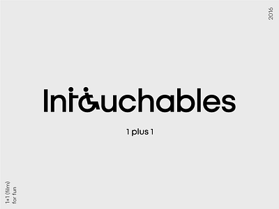 Intouchables bold design disabled intouchables logo logotype man monogram simple