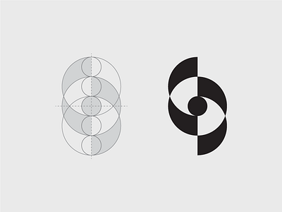 logo gird bold circe design eye eyes gird icon logo logotype monogram simple
