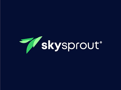 SkySprout arrows bold design logo logotype monogram simple