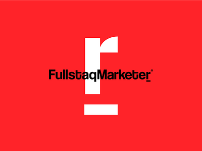 FullstaqMarketer bold design icon logo logotype monogram red simple