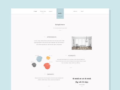 Sab. Styling & Interior babyblue blue clean design illustration interior simple simplistic styling webdesign
