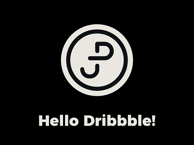 Hello Dribbble! debut design dribbble graphic jonatan jp logo minimal minimalism pogran pro simple