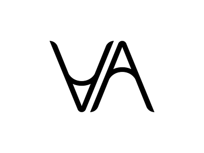 VA - Logo design branding concept design experiment jonatan logo mark minimal pogran symbol typography va