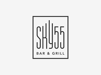 Sky55 Bar & Grill bar design grill logo sky