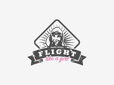 Logo for Flight Like a Girl airplane airshow initiative sky women