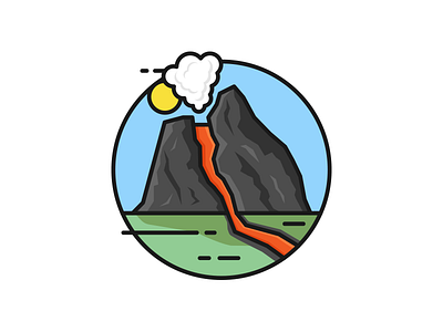 Volcano eruption :) illustration volcano