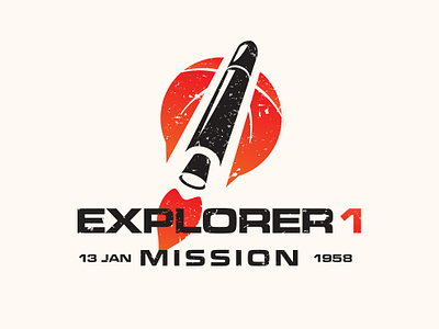 Explorer 1 mission tribute logo explorer logo logotype space