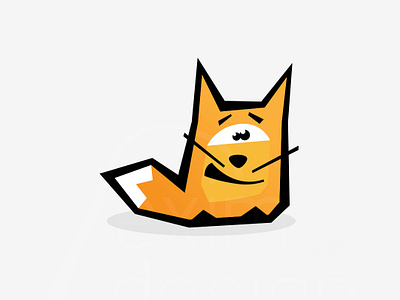 Fox logo concept fox logo logotype orange