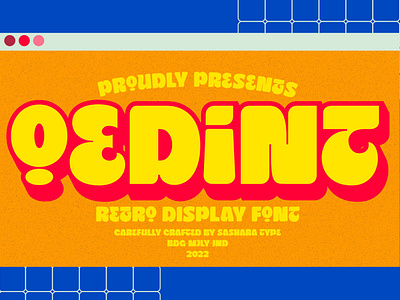 Oedint Font Display 
modern retro style