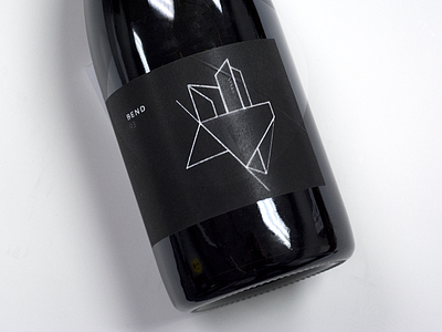 Burke Winery alcohol bend black bottle fold geometric line line work package packaging series wine