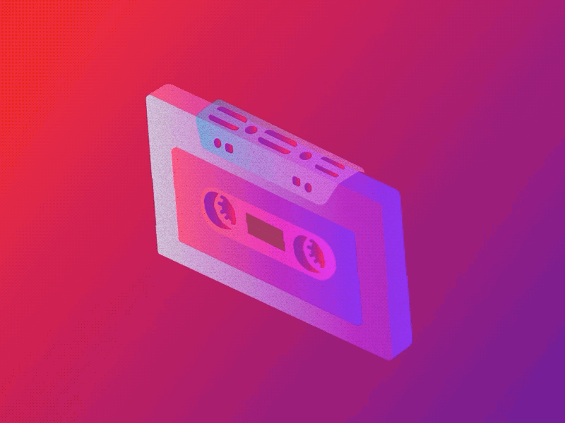 80s cassette 80s animation cassette gif glitch gradient hip hop illustration mix music outrun pop synthwave vector