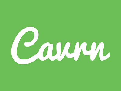 Cavrn branding flat logo vector