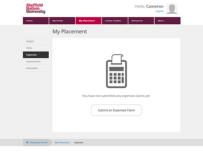 Placement Portal - Expenses education expenses placement portal university