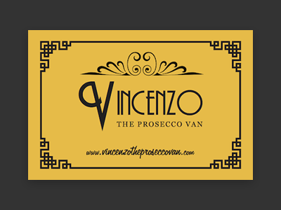 Vincenzo the Prosecco Van business card logo branding