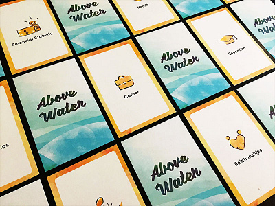 Above Water cards design game illustrator photoshop
