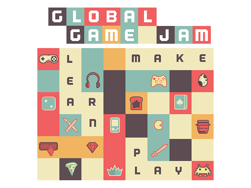 Global Game Jam retro game visual vector illustrator illustration design