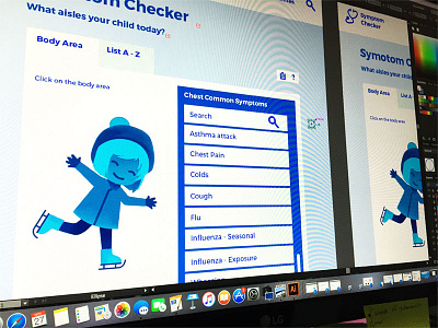 Symptom Checker Wip app health interface medical minimal mobile mockup ui