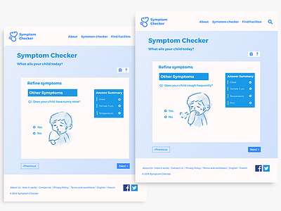 Symptom Checker app concept health interface medical mockup ui