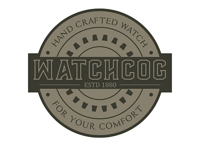 watchcog creative logo illustration logo vector vectorlogodesign vintage badge vintage logo