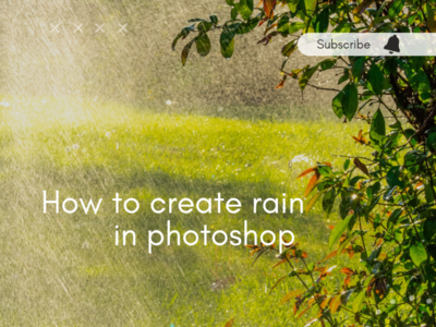 How to create rain using photoshop. Link in description by ...