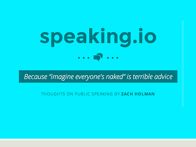 speaking.io speaking speaking.io talks