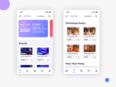 Spotme design event app figmadesign party ui