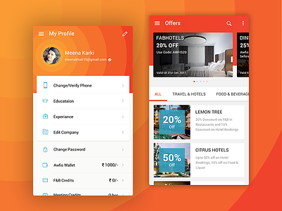 Awfis app application design mobile offer product ui ux