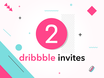 2 Dribbble Invites design dribbble giveaway invitation invite two invites